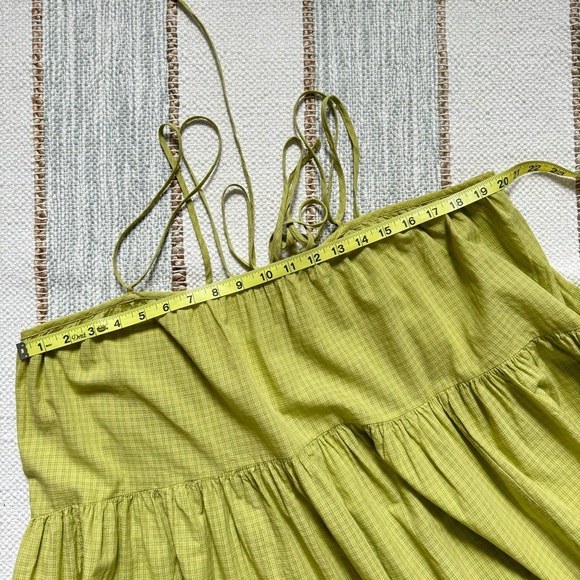 Everlane Billow Pear Green Sleeveless Tiered Flowy Maxi Dress Women’s Size Large - Picture 7 of 10